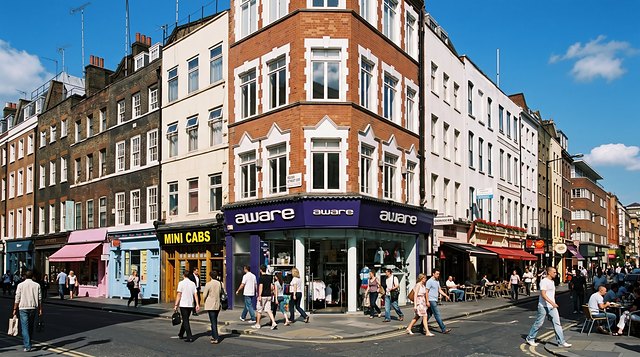 Old Compton Street: The Aware corner.
